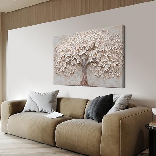 Canvas Wall Art Decor Prints Modern Botanical Wall Art Pictures for Living Room Tree of Life Flower Wall Art Prints Artwork for Walls Home Office Decorations 32" X 48"Printed Decorative Painting by TQJYILUFAART