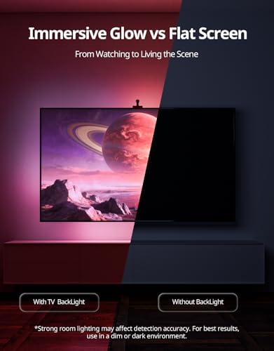 Ailofy TV LED Backlight with Camera, RGBIC Lights Sync with 55-65 Inch TVs - Image 6