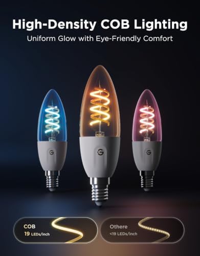 Govee E12 LED Candle Bulb, Smart Chandelier Light Bulbs for Living Room - Image 4