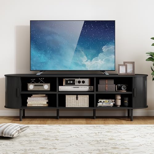 ComfyCorner 70.8" Mid Century Modern TV Stand with Sliding Doors for 65" TV - Image 4