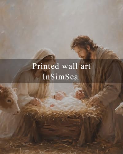 InSimSea Vintage Nativity Art Christmas Decor, Framed, 16x12in - Image 6