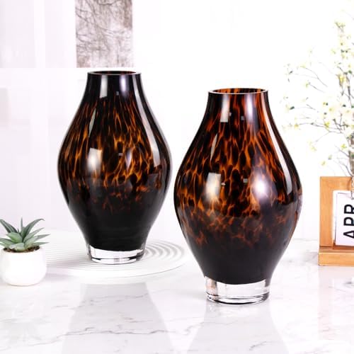 KAMMAK Glass Vase,Colored Hand Blown Decorative Vase - Image 5