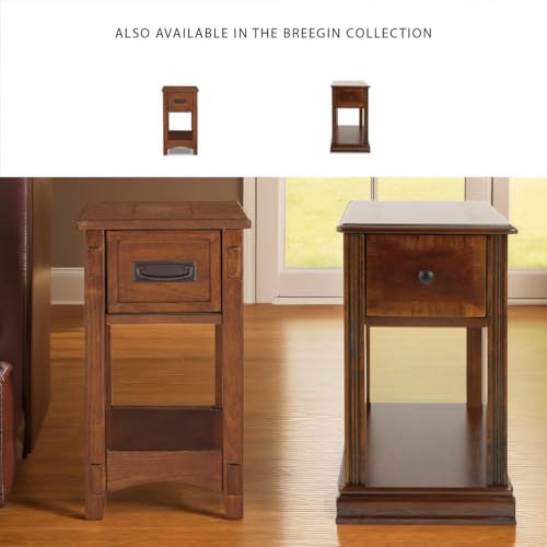 Signature Design by Ashley Breegin Narrow Sofa Side End Table, Brown, 13" - Image 6