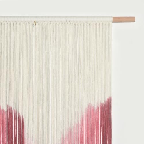 Macrame Wall Hanging Large Pink Dip Dye Boho Home Fiber Wall Art 57"W*39"L - Image 6