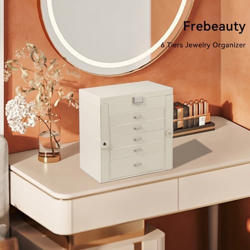 Frebeauty 6-Layer Jewelry Box for Women,Large Jewelry Organizer with Drawer - Image 2