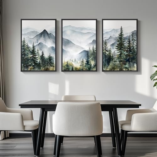 Large Framed Landscape Wall Art for Living Room, Mountain Print, 24x36 Inch - Image 4