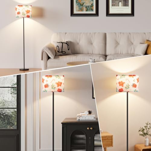 Ambimall 60'' Modern Floor Lamp with Shade, Tall Lamps for Living Room, Bedroom, Office, Dining Room, Christmas Decoration Lampshade(Without Bulb) - Image 7