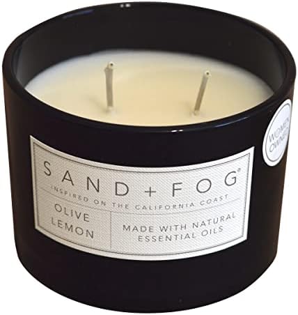 Sand + Fog Scented Candle – Olive Lemon – Additional Scents and Sizes – 100% Cotton Lead-Free Wick - Luxury Air Freshening Jar Candles - Perfect Home Decor – 12oz - Image 2