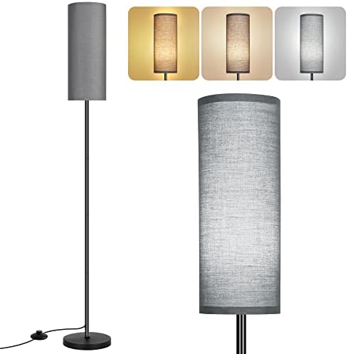 PARTPHONER Floor Lamp for Living Room, Modern Standing Lamps with Lampshade, Minimalist Tall Lamp with Foot Switch for Living Room, Bedroom, Kids Room, Office(Bulb Not Included) by PARTPHONER