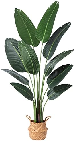 Ferrgoal 5ft Bird of Paradise Artificial Plant with Basket by Ferrgoal