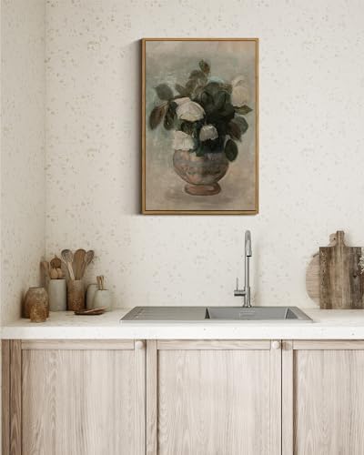 InSimSea Framed Wall Art Vintage Decor, Large Flowers Vase Prints, 16x24In - Image 2