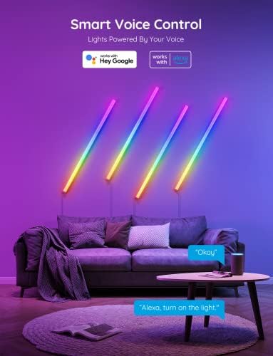 Govee Glide Wall Lights, Smart Gaming Light Bar, Works with SmartThings - Image 4