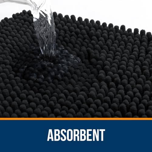 OLANLY Large Bathroom Rugs 47x32, Extra Soft Absorbent Chenille Bath Rugs - Image 4