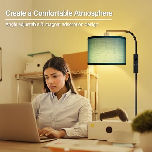 BoostArea Dimmable Floor Lamp for Living Room,Arc Remote Control Sofa Lamps,Stepless Dimmable & Colors Temperature,2700-6500k,Foot Switch,67 in All Modern Standing Lamp for Bedroom Office,Green - Image 3