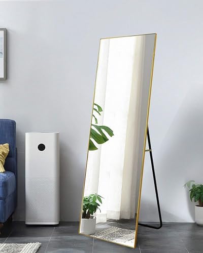 Dewfig Mirror Full Length, 64"X21" Floor Mirror, Rectangle Shape, Gold - Image 2