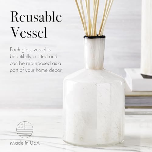 LAFCO New York Classic Reed Diffuser, Champagne - 6 oz - Up to 3 Months Fragrance Life - Reusable, Hand Blown Glass Vessel - Natural Wood Reeds - Made in the USA - Image 5