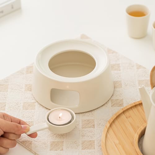 CHENP.HMC Porcelain Tea Sets Tea Warmer Set (Pure White) - Image 6