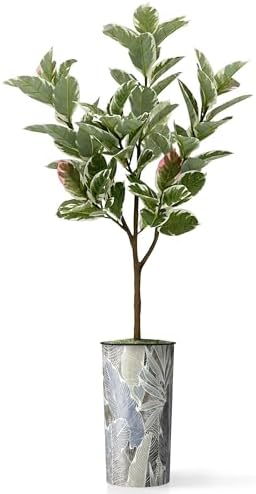 Artificial Tree in Modern Planter, Fake Rubber Silk TRE for Indoor and Outdoor Home Decoration - 70" Overall Tall (Plant Pot Plus Tree) - Image 2