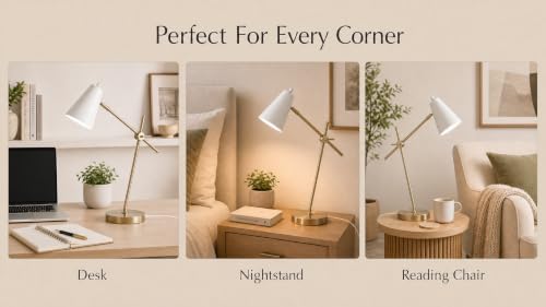 HarvestLand HaloBar White Mordern Desk Lamp, Reading Lamp for Home Office - Image 6
