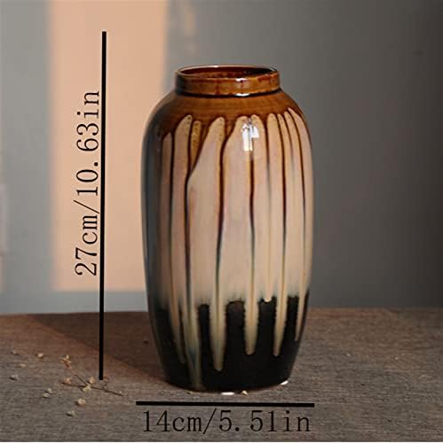 Decorative Vase Ceramic Vase Floor Vase Countertop Ornaments Living Room Corridor Entrance Decorative Simple Dried Flower Arrangements Vintage Vase Ceramic Vase Glass Vase Hydroponic Flower Vase ( Siz - Image 2