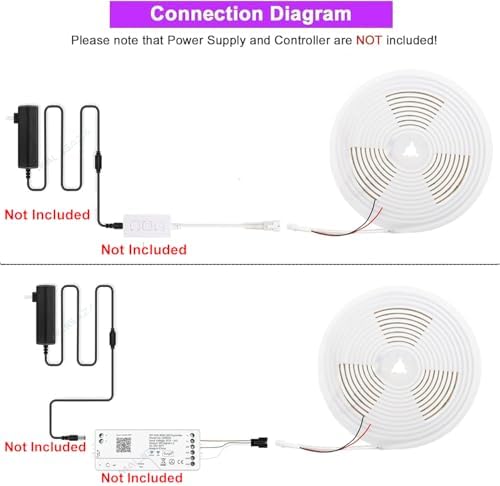 Addressable COB LED Strip, IP68 Waterproof 12V 9.84ft WS2811 RGB-IC Dream Rainbow Color White PCB LED Tape 720LEDs/m with Silicone Tube for Outdoor Decor Lighting (Without Controller and Power Supply) - Image 6