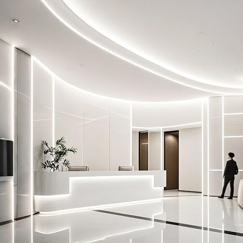 Pandery COB LED Strip Lights Cool White,24V Dimmable led Light Strip KIT with Remote and app Control,6000K 9.84FT/3m 8mmwide Ra>90 Cuttable Flexible Strip Lights for Bedroom,Wardrobe,Cabinet - Image 6