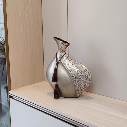 European Style Ceramic Flower Vase |15 Inch Pottery Big Boho Vase for Home Decor, Modern Decorative Vase for Dining Table,Not Suitable for Water, Suitable for Dry Flowers and Simulated Flowers - Image 6