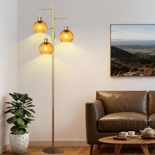 Modern Floor Lamp for Living Room,Mid Century Standing Tree Lamps Dimmable - Image 6