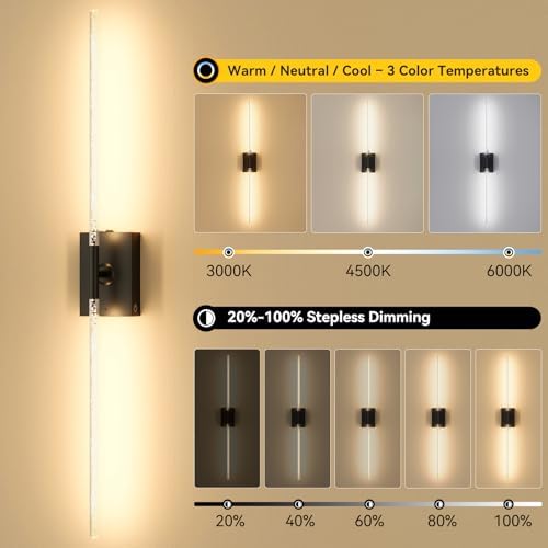 Battery Operated Wall Sconces Set of 2, Remote, 10000mAh, Black, Bubble - Image 2