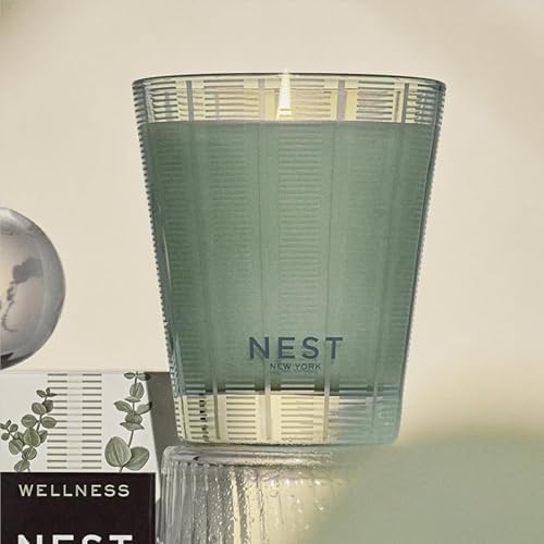 NEST New York Scented Classic Candle, Wild Mint & Eucalyptus - 8.1 oz - Up to 60-Hour Burn Time - Reusable Glass Vessel - Image 3