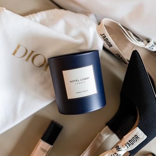 Hotel Lobby Paris Nuit Candle – Luxury Hand-Poured 9.75oz 100% Soy Wax with Black Musk, Wood, Rum, Mahogany, and Tobacco – Paraffin-Free, Infused with Essential Oils, 65-Hour Clean Non-Toxic Burn - Image 2