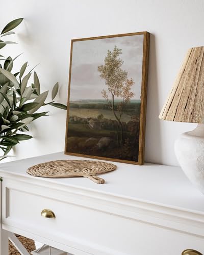 InSimSea Framed Canvas Prints Art Vintage Decor, Rural Farmhouse Scenery Home Wall Decor Countryside Landscape Paintings, Wall Art for Living Room, Dining Room, 12"x16" - Image 4