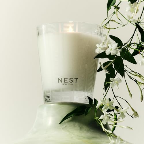 NEST New York Scented Classic Candle, Indian Jasmine - 8.1 oz - Up to 60-Hour Burn Time - Reusable Glass Vessel - Image 3