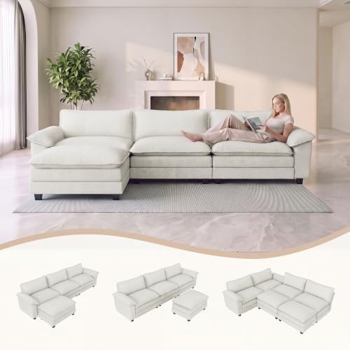 Homall 118.9" L Shaped Cloud Couch, Modular Sectional Sofa for Living Room - Image 3