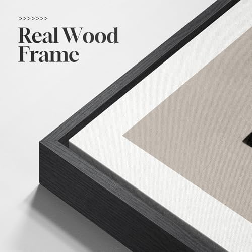 Large Framed Neutral Abstract Wall Art for Living Room Set of 2, 24x36 In - Image 3