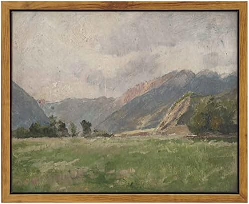 InSimSea Framed Canvas Wall Art Vintage Decor, Room Eclectic Decor, Prairie and Mountain Painting Wall Art Hoom Decor, Canvas Wall Art for Living Room Bedroom Home Office Bathroom Wall Decor, 8"x10" by InSimSeaArt