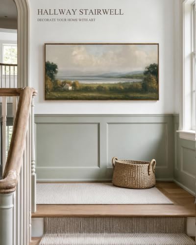 InSimSea Extra Large Framed Wall Art, Nature Meadow Lake Prints, 24x48inch - Image 3