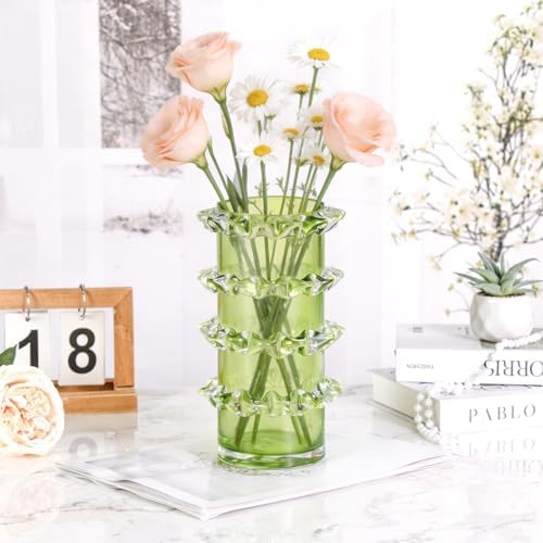 KAMMAK Glass Vase,Colored Hand Blown Decorative Vase - Image 3