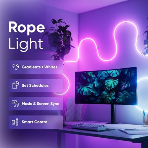 Nanoleaf Smart Rope Light, Works with Matter, Alexa, Google Home, 16.4ft - Image 2