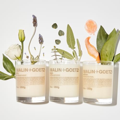 MALIN+GOETZ 9oz Scented Candle | Hand-Poured Soy Wax with Unique Fragrance Blends | Clean-Burning, Vegan & Cruelty-Free | Bergamot, Sage, Otto, Tomato, Strawberry, Cannabis, Dark Rum & Leather - Image 5
