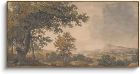 InSimSea Extra Large Framed Vintage Wall Art,Tree Mountain Prints,24x48inch by InSimSeaArt