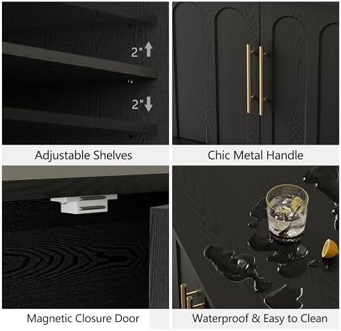 FORTUNETEC 67" Modern TV Stand for 75 Inch TV Living Room, Black - Image 6