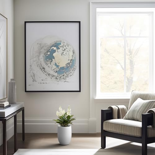 Kante Small Round Curved White Concrete Planter 9.1" Dia, Outdoor - Image 5