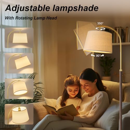 Real Wood Floor Lamps for Living Room Bedroom, 62" Mid Century Modern Lamp - Image 4
