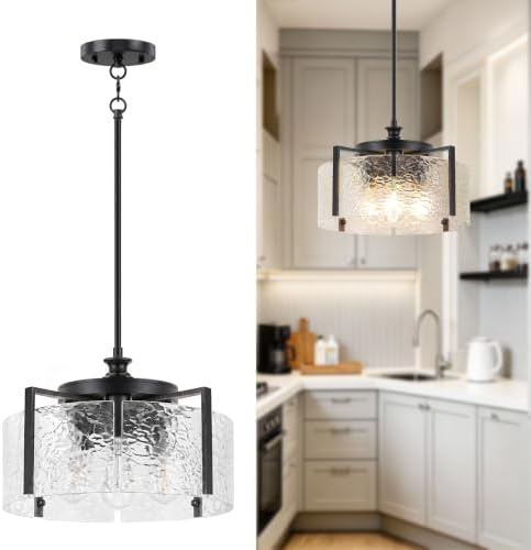 16" Modern Black Chandeliers for Dining Room Foyer Lighting Fixtures by WelcometoOYKYOHEI