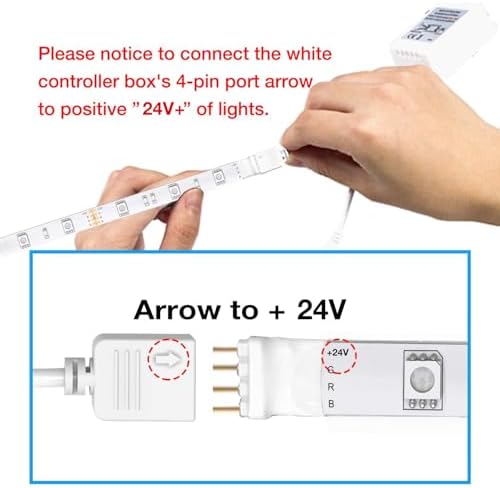DAYBETTER Led Strip Lights 32.8 ft RGB Color Changing Lights Strip for Bedroom, Desk, Home Decoration, with Remote and Power Supply - Image 4