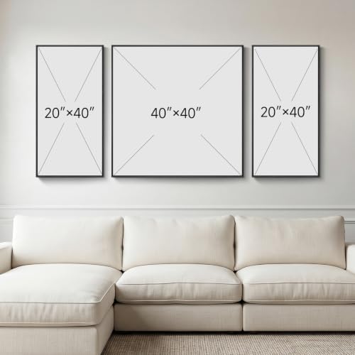 Extra Large Framed Black Gold Boho Wall Art for Living Room, 3 Piece Set - Image 7