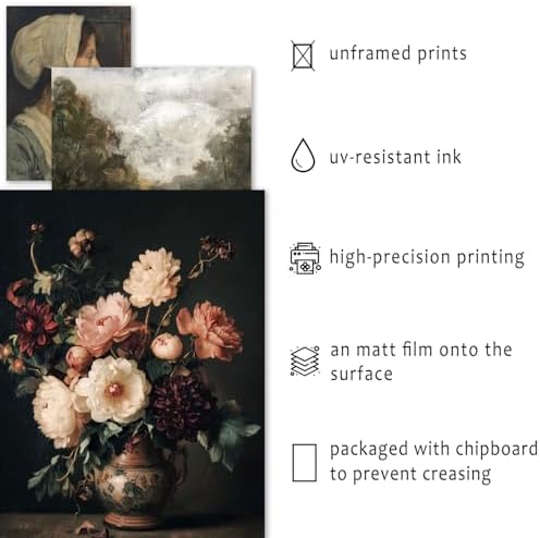 ANERZA 16 PCS Vintage Wall Art Decor, Moody Victorian Gothic Dark Academia Farmhouse Gallery Wall Collage Kit Prints for Bedroom Bathroom, Rustic Landscape Posters for Living Room, Dorm Home Artwork ﻿ ﻿ - Image 3