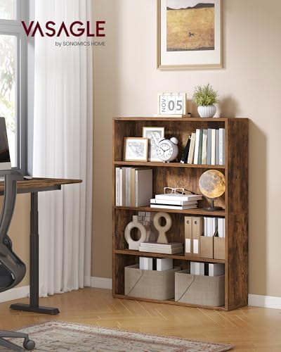 VASAGLE 4-Tier Bookshelf, Storage Organizer, 31.5 x 9.4 x 42.5 Inches - Image 2