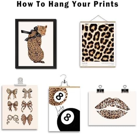 ANERZA 16 PCS Stockholm Style Room Decor, Cheetah Print Leopard Gallery Wall Art Prints Set for Bedroom, Preppy Posters for Living Room Aesthetic, Trendy Collage Kit Pictures, Funky Dorm Home Decor - Image 4